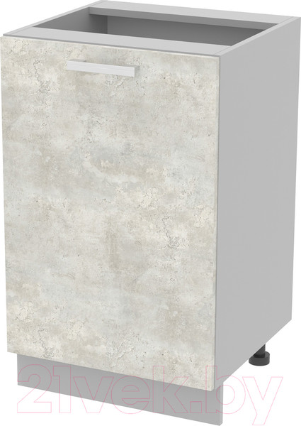 Изображение товара Шкаф-стол кухонный Интерлиния Компо НШ50р-1дв (бетон лайт)
