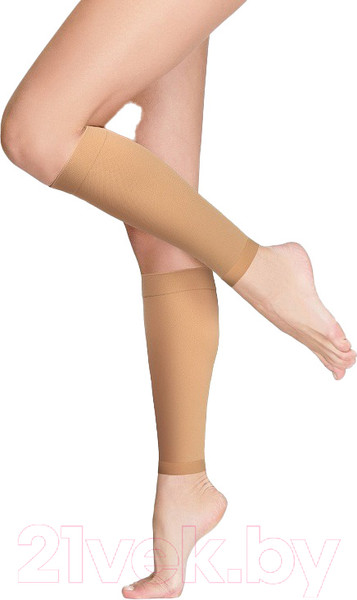 Изображение товара Рукав компрессионный Польза 2001 на голень 2 кл.к. (р.5, (XL) рост1, бежевый)