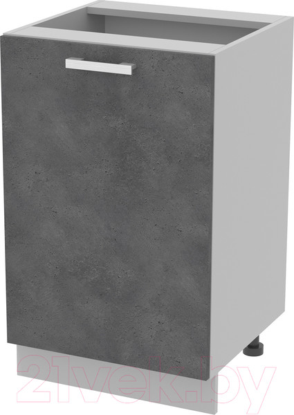 Изображение товара Шкаф-стол кухонный Интерлиния Компо НШ50р-1дв (бетон портленд)
