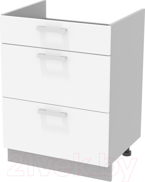 Изображение товара Шкаф-стол кухонный Интерлиния Компо НШ60ВП (белый платинум)