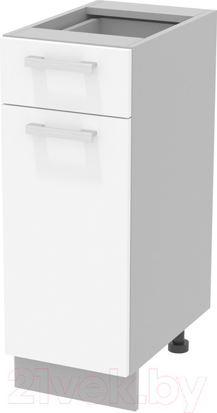 Изображение товара Шкаф-стол кухонный Интерлиния Компо НШ30рш1 (белый платинум)