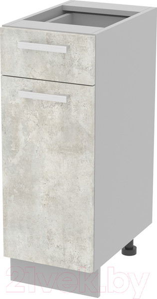 Изображение товара Шкаф-стол кухонный Интерлиния Компо НШ30рш1 (бетон лайт)