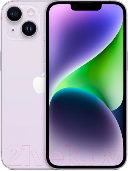 Изображение товара Смартфон восстановленный Apple iPhone 14 128GB Flip Грейд B (фиолетовый)
