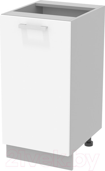 Изображение товара Шкаф-стол кухонный Интерлиния Компо НШ40р-1дв (белый платинум)