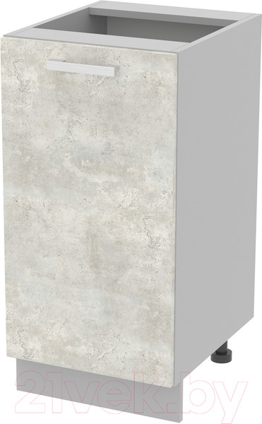 Изображение товара Шкаф-стол кухонный Интерлиния Компо НШ40р-1дв (бетон лайт)