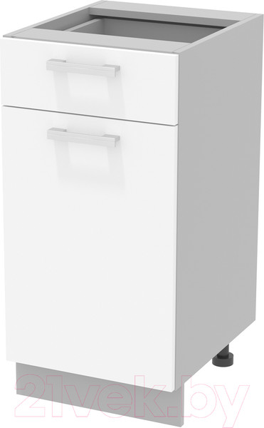 Изображение товара Шкаф-стол кухонный Interline Компо НШ40рш1 (белый платинум)