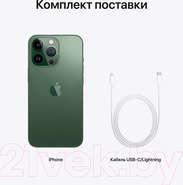 Изображение товара Смартфон восстановленный Apple iPhone 13 Pro 128GB Flip Грейд A (альпийский зеленый)