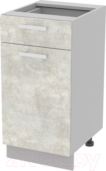 Изображение товара Шкаф-стол кухонный Интерлиния Компо НШ40рш1 (бетон лайт)