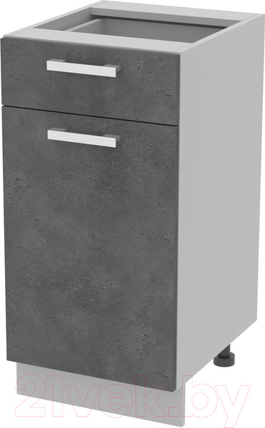 Изображение товара Шкаф-стол кухонный Интерлиния Компо НШ40рш1 (бетон портленд)