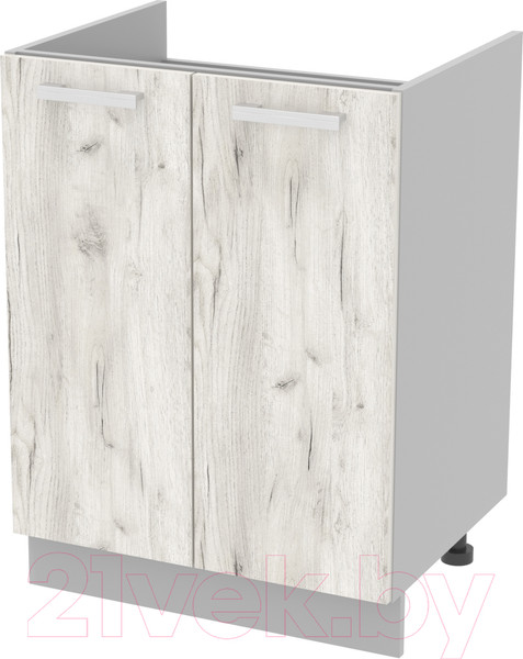 Изображение товара Шкаф под мойку Интерлиния Компо НШ60м-2дв (дуб белый)