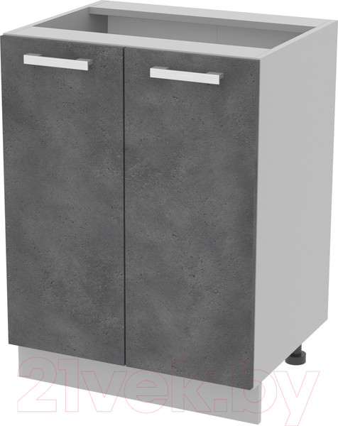 Изображение товара Шкаф-стол кухонный Интерлиния Компо НШ60р-2дв (бетон портленд)