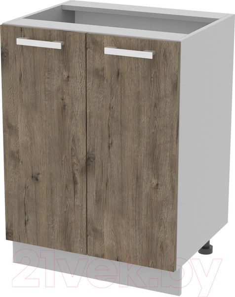 Изображение товара Шкаф-стол кухонный Интерлиния Компо НШ60р-2дв (дуб веллингтон)