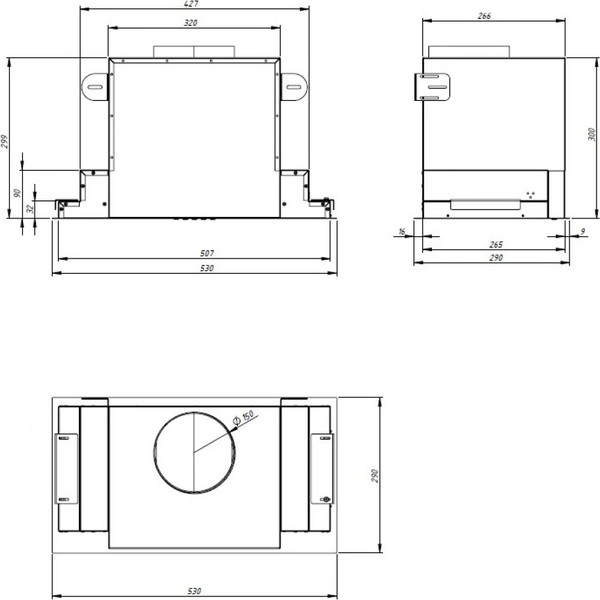 Изображение товара Вытяжка скрытая Akpo Neva Glass II 60 wk-12 (белый)
