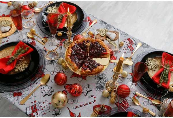 Изображение товара Скатерть Доляна Новогоднее настроение 149x180 / 4478720