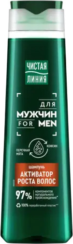 Изображение товара Шампунь для волос Чистая Линия Для активации роста волос для мужчин (400мл)
