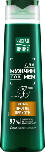 Изображение товара Шампунь для волос Чистая Линия Против перхоти для мужчин (400мл)
