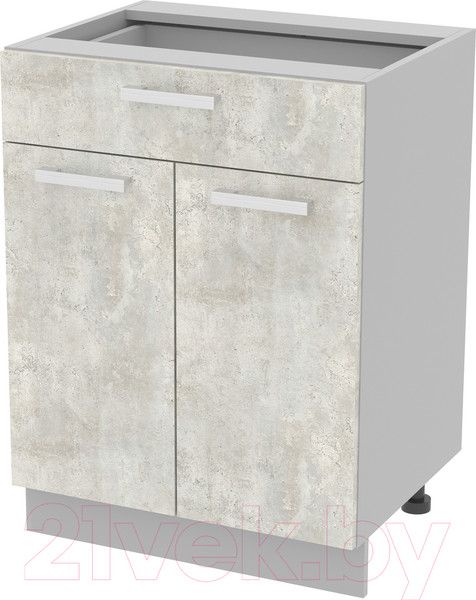 Изображение товара Шкаф-стол кухонный Интерлиния Компо НШ60рш1 (бетон лайт)