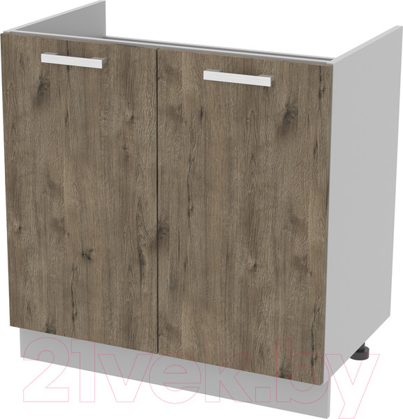 Изображение товара Шкаф под мойку Интерлиния Компо НШ80м-2дв (дуб веллингтон)