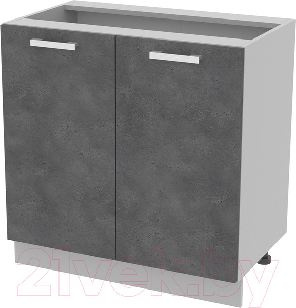Изображение товара Шкаф-стол кухонный Интерлиния Компо НШ80р-2дв (бетон портленд)