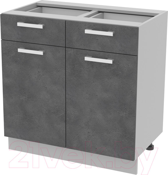 Изображение товара Шкаф-стол кухонный Интерлиния Компо НШ80рш2 (бетон портленд)