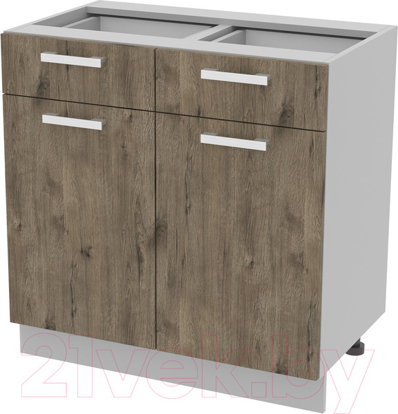 Изображение товара Шкаф-стол кухонный Интерлиния Компо НШ80рш2 (дуб веллингтон)