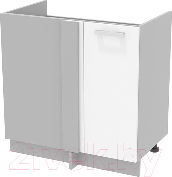 Изображение товара Шкаф под мойку Интерлиния Компо НШ88-М.П (белый платинум)
