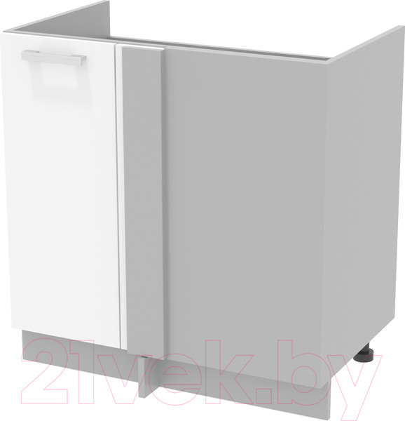 Изображение товара Шкаф под мойку Интерлиния Компо НШ88-М.П (белый платинум)