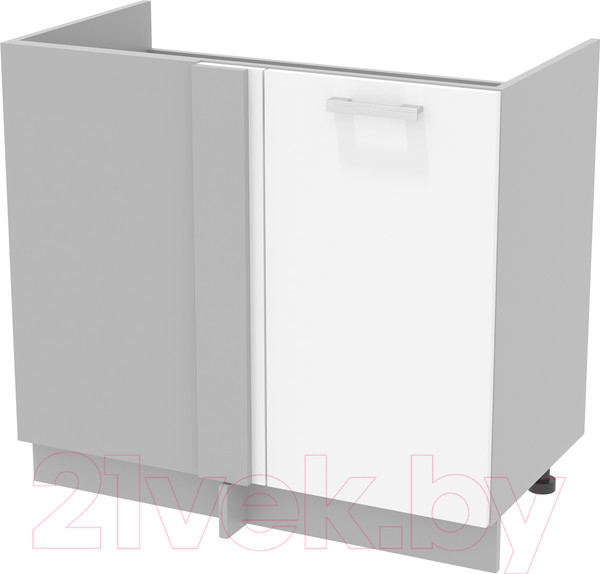 Изображение товара Шкаф под мойку Интерлиния Компо НШ98-М.П (белый платинум)