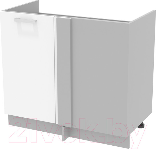 Изображение товара Шкаф под мойку Интерлиния Компо НШ98-М.П (белый платинум)