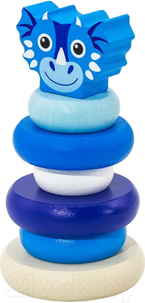 Изображение товара Развивающий игровой набор Alatoys Пирамидка Дракон / П26 (синий)