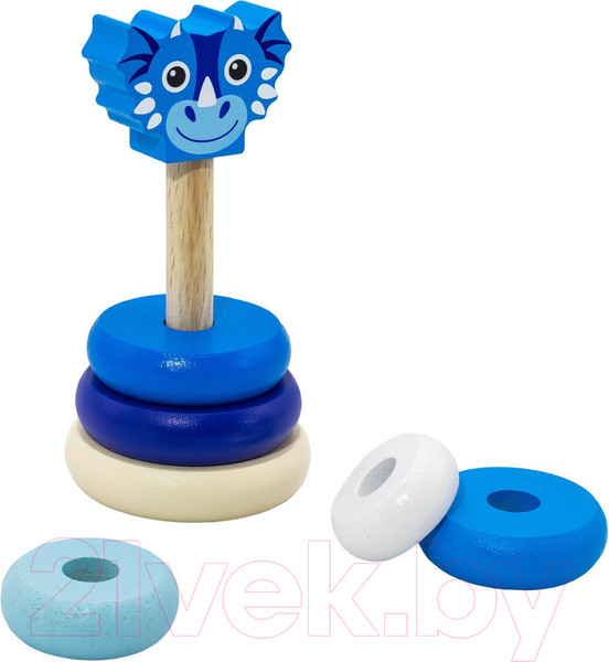 Изображение товара Развивающий игровой набор Alatoys Пирамидка Дракон / П26 (синий)