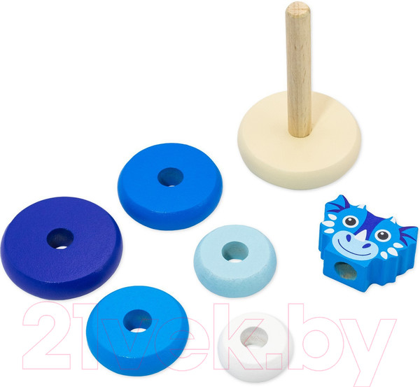 Изображение товара Развивающий игровой набор Alatoys Пирамидка Дракон / П26 (синий)