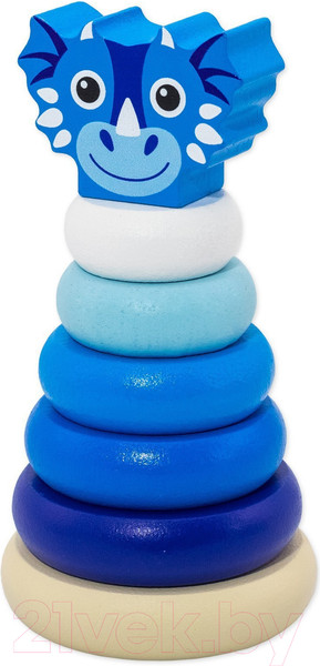 Изображение товара Развивающий игровой набор Alatoys Пирамидка Дракон / П26 (синий)