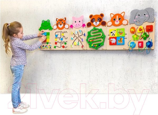 Изображение товара Бизиборд Alatoys Настенная бизидоска Котик / ББ602