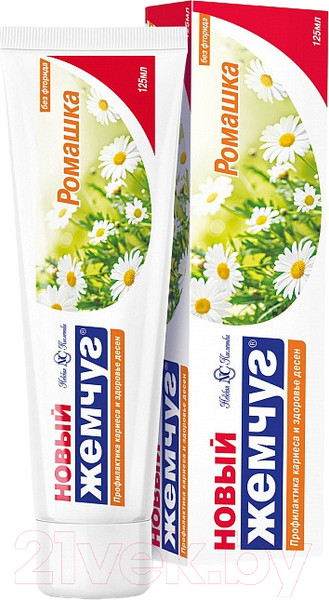 Изображение товара Зубная паста Новый жемчуг Ромашка (125мл)