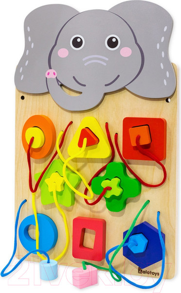 Изображение товара Развивающая игрушка Alatoys Настенная бизидоска Слоник / ББ608