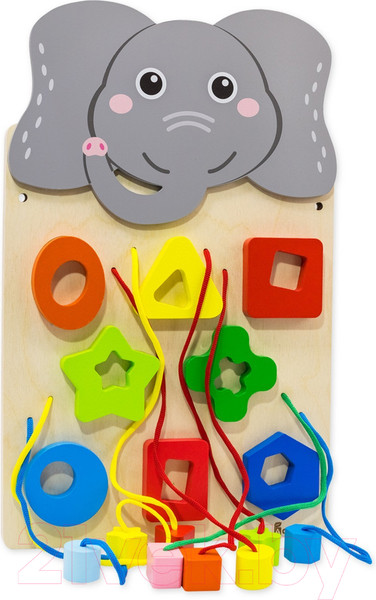 Изображение товара Развивающая игрушка Alatoys Настенная бизидоска Слоник / ББ608
