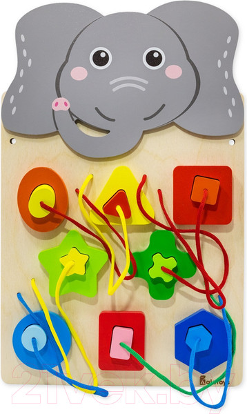 Изображение товара Развивающая игрушка Alatoys Настенная бизидоска Слоник / ББ608