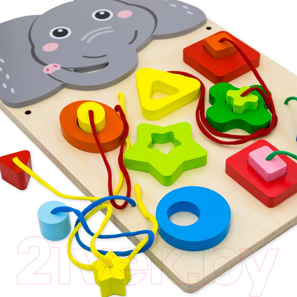 Изображение товара Развивающая игрушка Alatoys Настенная бизидоска Слоник / ББ608