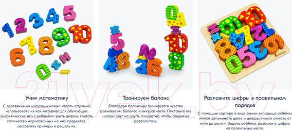 Изображение товара Сортер Alatoys Башня Цифры / БШ05