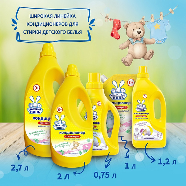 Изображение товара Кондиционер для белья Ушастый нянь С лавандой (1.2л)