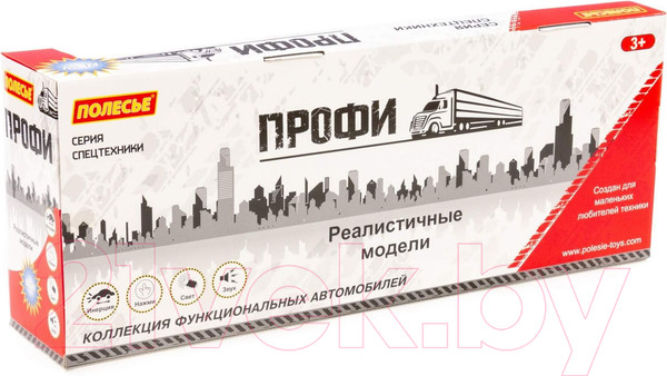 Изображение товара Автовоз игрушечный Полесье Профи Тягач с полуприцепом-автовозом / 83972 