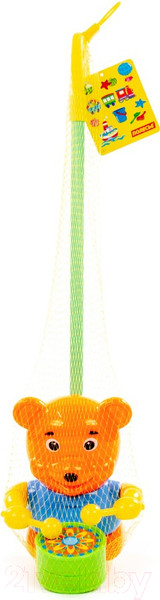 Изображение товара Игрушка-каталка Полесье Медвежонок с ручкой / 96654