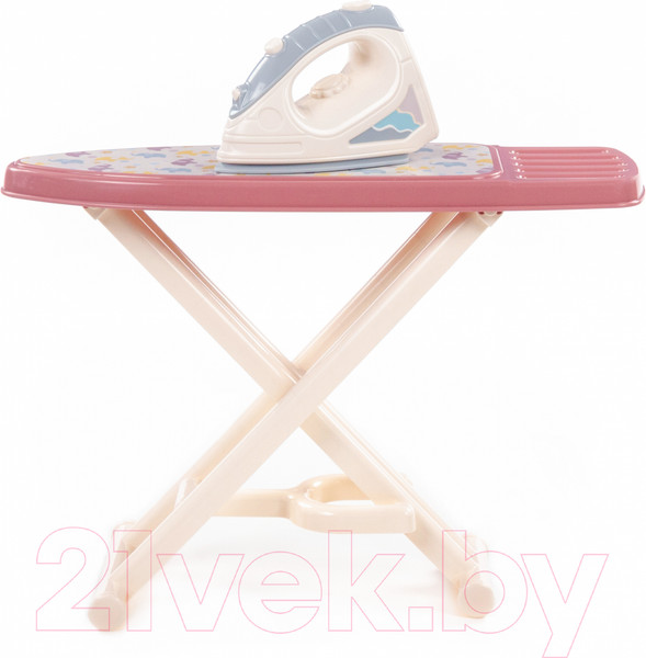 Изображение товара Набор хозяйственный игрушечный Полесье Утюжок с гладильной доской №3 / 67460 (коралловый)