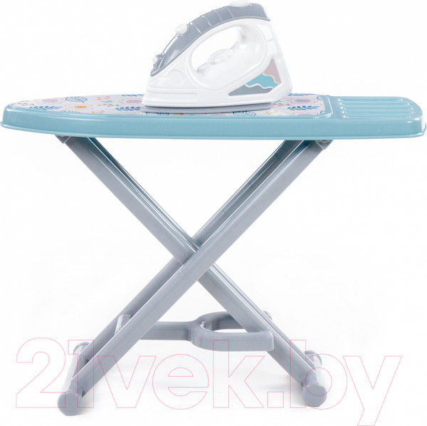 Изображение товара Набор хозяйственный игрушечный Полесье Утюжокс гладильной доской  №3 / 67453 (серый/голубой)
