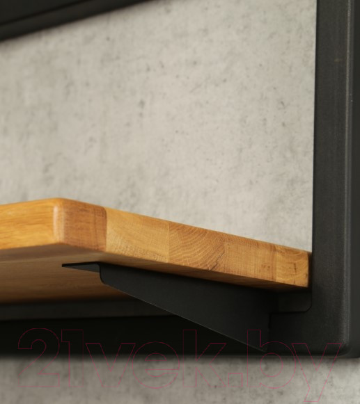Изображение товара Полка Stal-Massiv Fly-NZ  (дуб натуральный/черный)