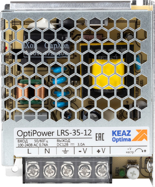 Изображение товара Блок питания для светодиодной ленты КЭАЗ OptiPower LRS 35-12 3A / 328864