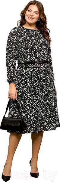 Изображение товара Платье Romgil РТ0011-ПЭ2  (р.170-108-116, черный/молочный)