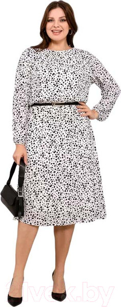 Изображение товара Платье Romgil РТ0011-ПЭ2  (р.170-112-120, молочный/черный)