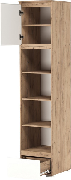 Изображение товара Шкаф-пенал Памир Гретта 1С1Я (крафт золотой/белый)